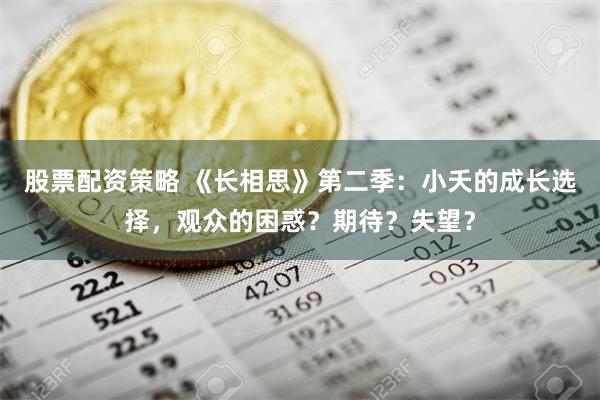 股票配资策略 《长相思》第二季：小夭的成长选择，观众的困惑？期待？失望？