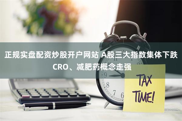 正规实盘配资炒股开户网站 A股三大指数集体下跌 CRO、减肥药概念走强