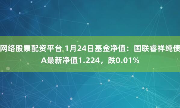 网络股票配资平台 1月24日基金净值：国联睿祥纯债A最新净值1.224，跌0.01%